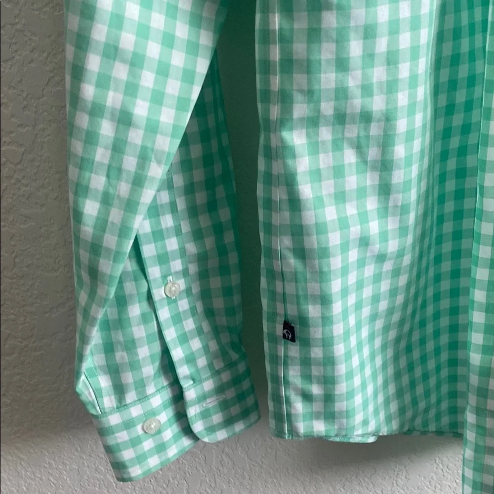 Brooks Brothers Green and White Gingham Casual Shirt - Picture 2 of 3